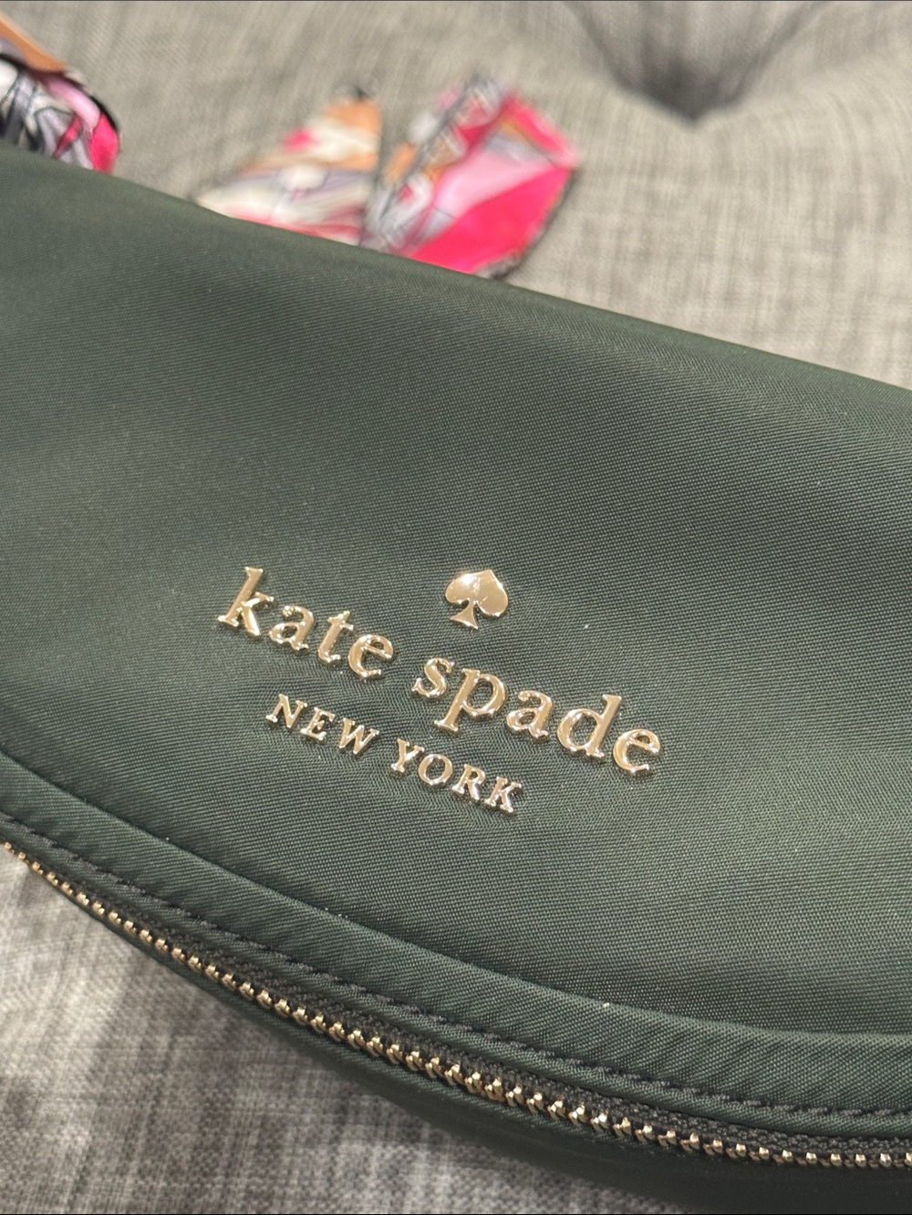Kate Spade Bag Watson Lane Varsity Stripe Green Pink Betty Nylon Belt Bag - Picture 13 of 17